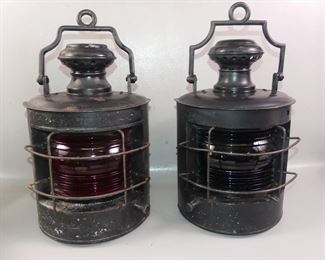 Pair ship's lanterns