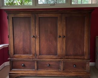 Crate&Barrel Entertainment Cabinet with Electrical Hook-up - Free if you can lift it. You will need 2-3 people, a truck and movers straps