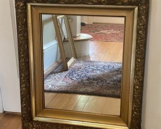 Antique Gilded Gold Frame Mirror. 23x27"