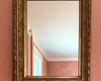 Antique Gilded Gold Frame Mirror. 14x18"