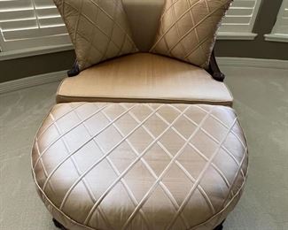 Marge Carson Large Chair and Ardaman - Champaign Color $800.  Very comfortable relaxing and reading chair for your bedroom.