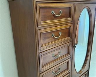Antique Repo with glass mirror $350