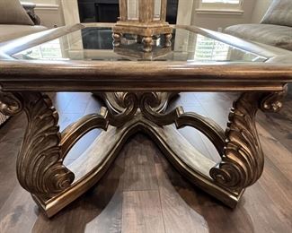 The Coffee Table in the living room set; a closer look.