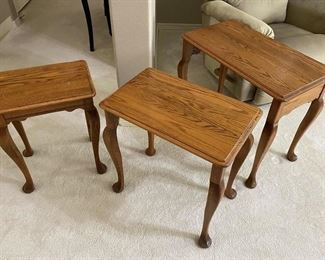 3 Piece Wooden Tables  - different view
