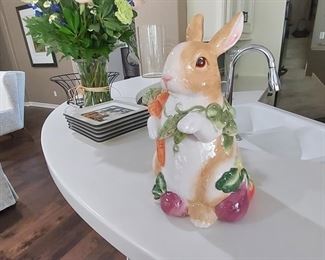 Fitz and Floyd Vegetable Bunny Decanter - Limited Edition $100
