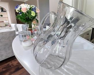 Glass tea/lemonade pitcher $17