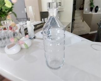 Glass Water Bottle with cap $15