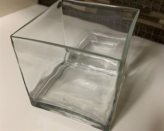 Glass Square Vase $5