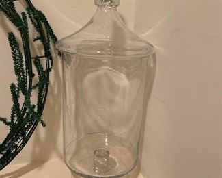 Large glass container with lid $22