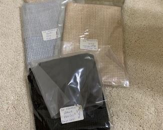 6 Cross stitch fabric bags $24 or $5 ea