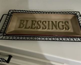 Blessings serving tray 2 pieces $25
