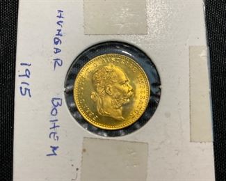 1915 Austria 1 Ducat Gold Coin Franz Joseph I