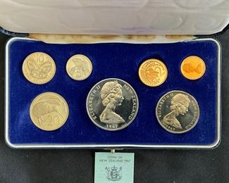 1967 New Zealand 7 Coin Set