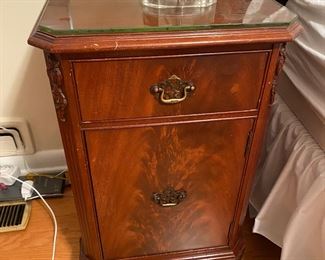 RWAY Furniture Brand, Flame Mahogany Night Stand