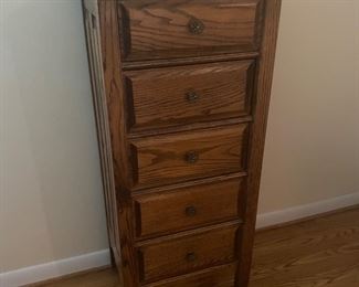 Oak Lingerie Chest,  21.5 x 16 x 48h