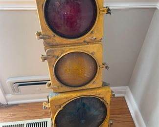 Vintage Traffic Signal & sign