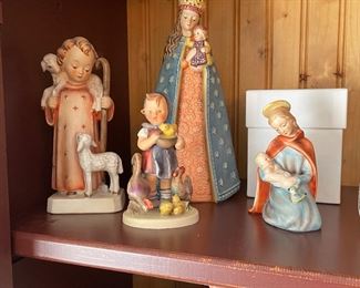 Hummel, "Mother and Child" and other Hummel statues