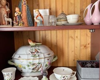 Herend Rothschild Bird Tureen and other Herend pieces