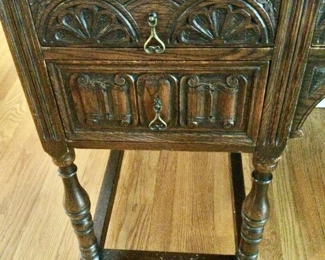 Detail of Circa 1910, Antique Oak, Ornate Carved Writing Desk                                                                                                                                                                                                                                                                                                                                                                                                                                                                                                                                                                                                                                                                                                                                                                                                                                                                                                                                                                           