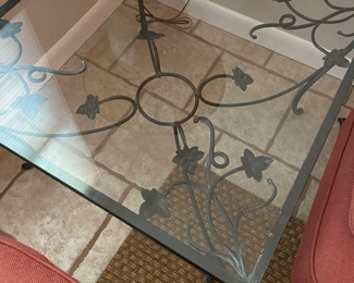 Vintage Salterini Wrought Iron 30" Square End Table