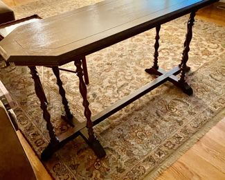 Vintage Console Table w/Spool Legs, 60 x 31
