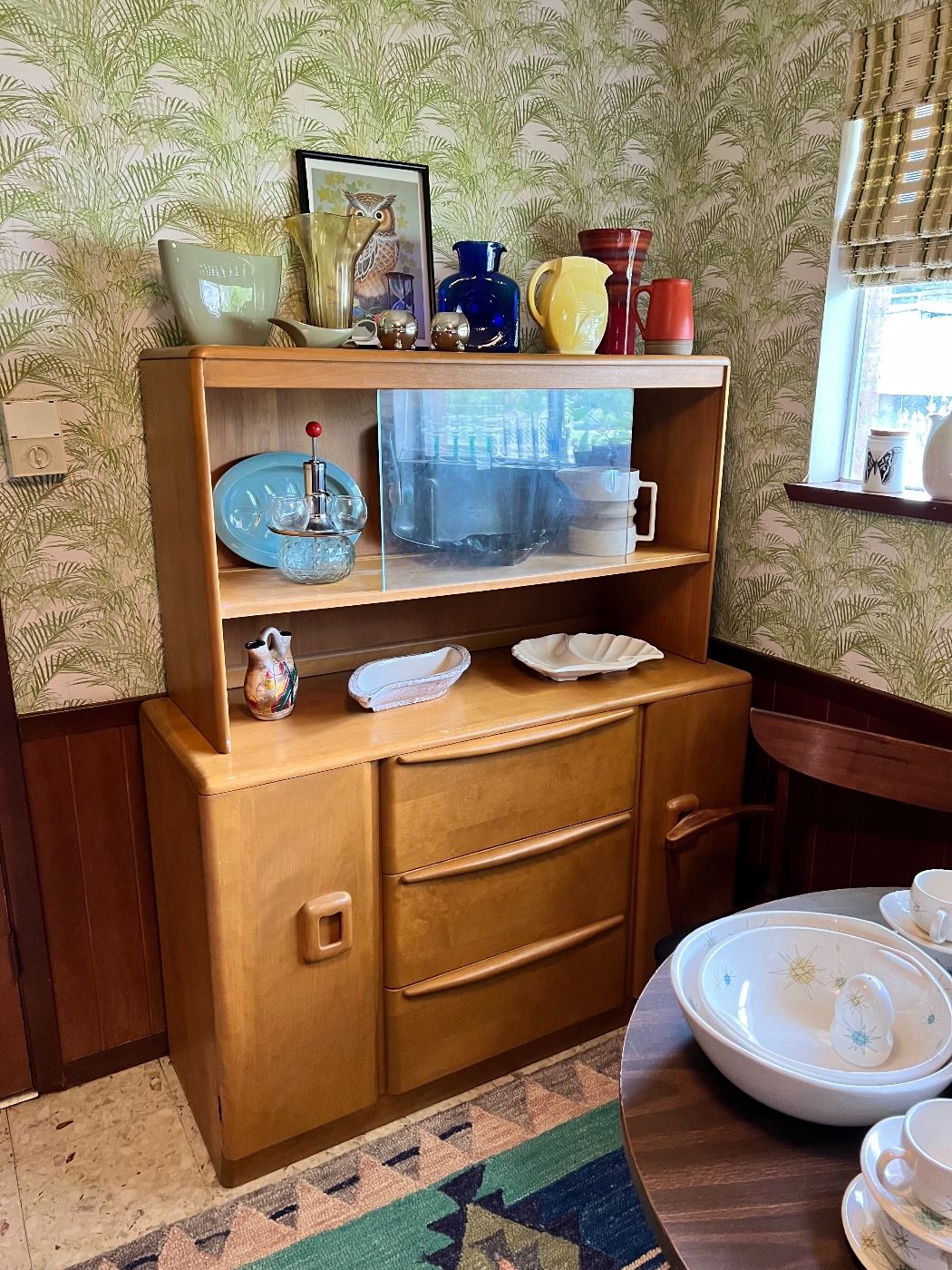 Heywood Wakefield China Hutch Cabinet