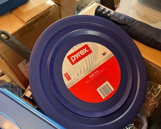 pyrex and pots and pans