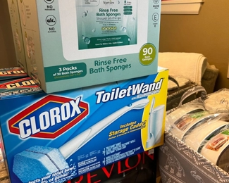 Clorox toilet wand, Nuture bath sponges, Revlon products and more