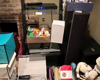 Stereo equipment and stands, storage and other