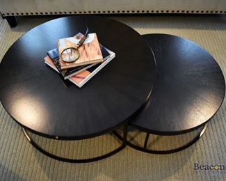 Mitchell Gold round nesting coffee tables