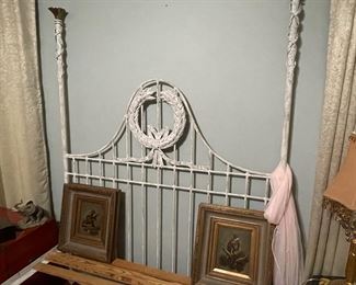 Maitland Smith Neoclassical Iron Queen Bed