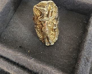 1930s 14K Gold Egyptian Revival Ring