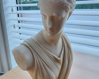 Hand Carved Italian Carrara Marble Bust