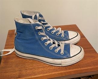 Blue converse high tops 