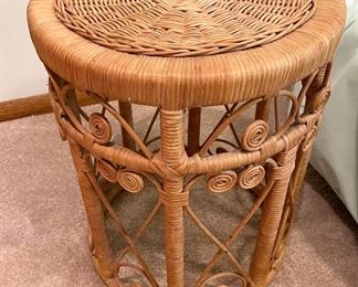 Wicker side table 