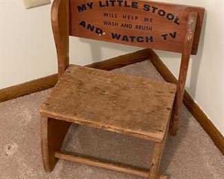 Vintage kids stool
