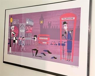 SHAG (Josh Agle) Three Black Crows serigraph, signed and numbered 