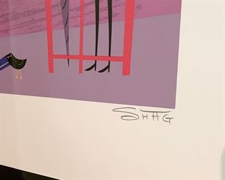 SHAG (Josh Agle) Three Black Crows serigraph, signed and numbered 