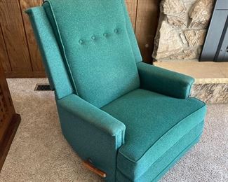 Vintage emerald recliner 