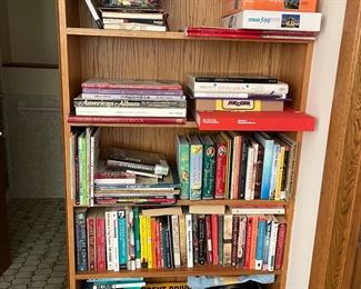 Bookshelf, books 