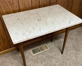 MCM marble top small table 