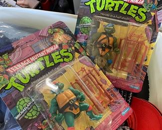 Teenage Mutant Ninja Turtle action figures new on card 