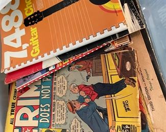 Vintage comics and books
