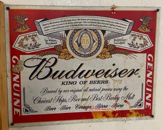 Metal Budweiser Sign