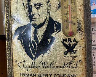 Old Hyman Supply Company Wilmington, N.C. Advertising Thermometer