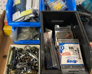 Bins of Hardware Items
