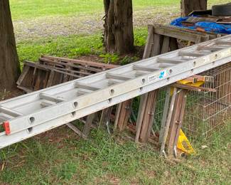 Large and Small Aluminum Ladders