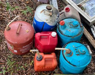 Plastic and Metal Gas Cans