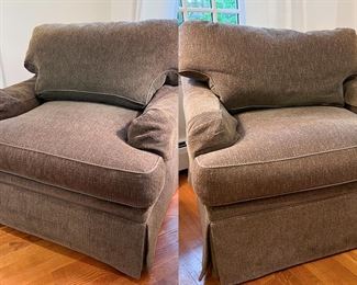 Pair Kravet Upholstered Arm Chairs