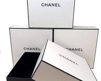 4 Chanel Square Boxes 9" X 9" X 4"